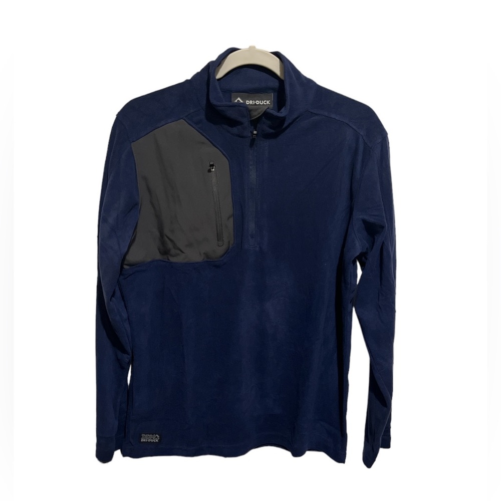 Dri Duck Interval DDX Quarter-Zip Nano Fleece Men's Size Small Navy Blue‎ NWOT